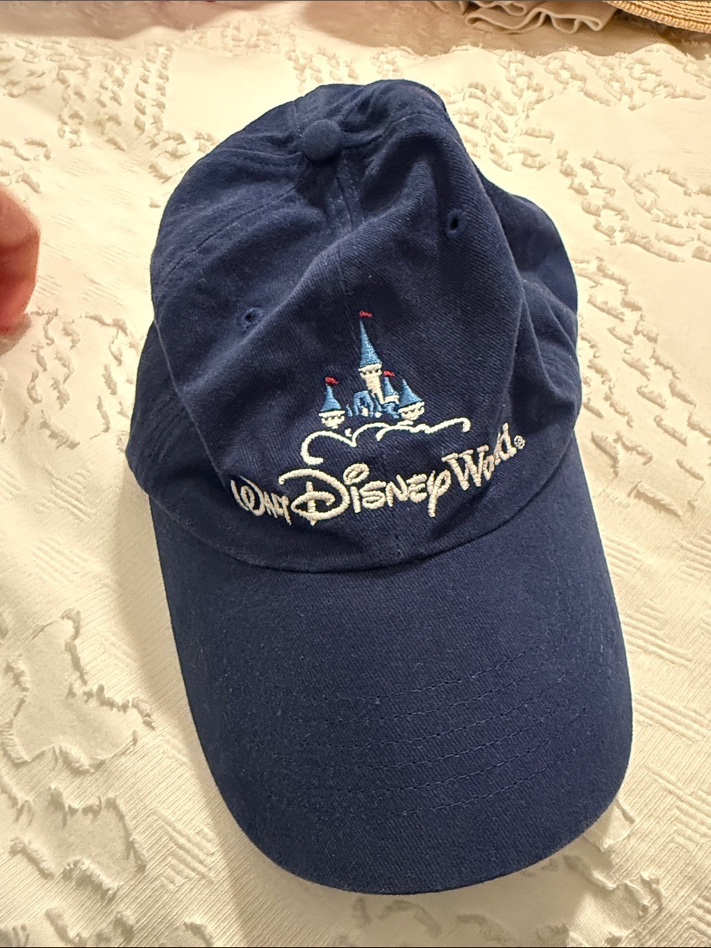 Walt Disney World Navy Blue Embroidered Castle Baseball Cap